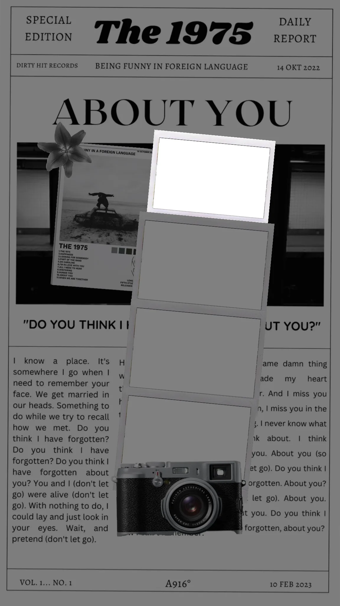 About You Scrapbook template preview