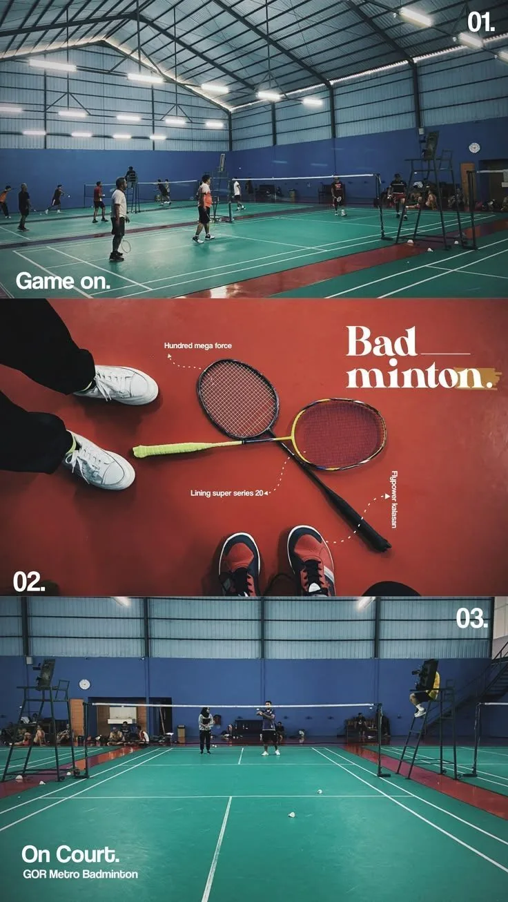 Badminton Trio template preview