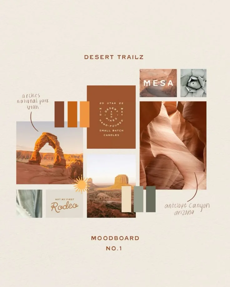 Desert Moodboard Poster template preview