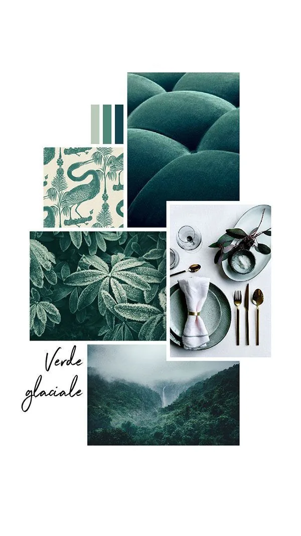 Glacial Green Mood Board template preview