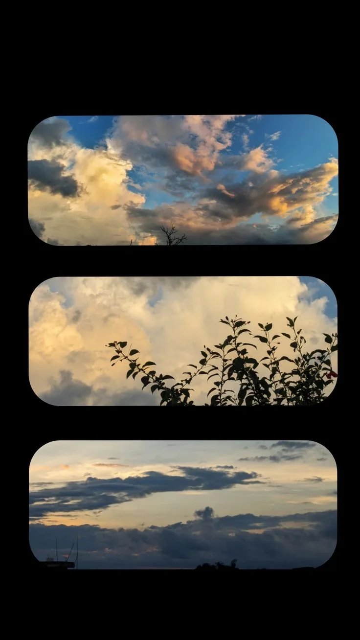 Minimalist Black Three-Frame template preview