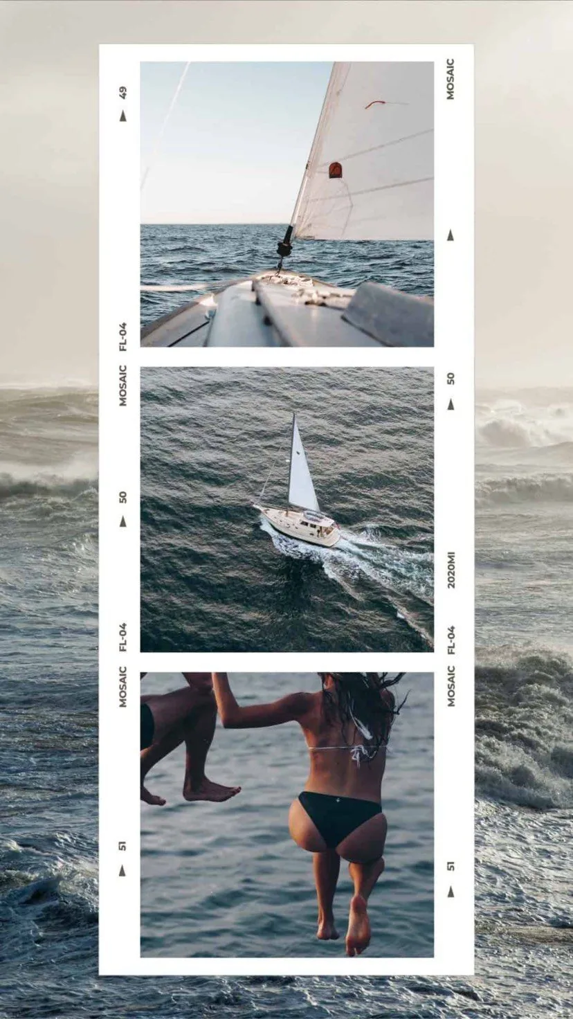 Mosaic Filmstrip Collage template preview