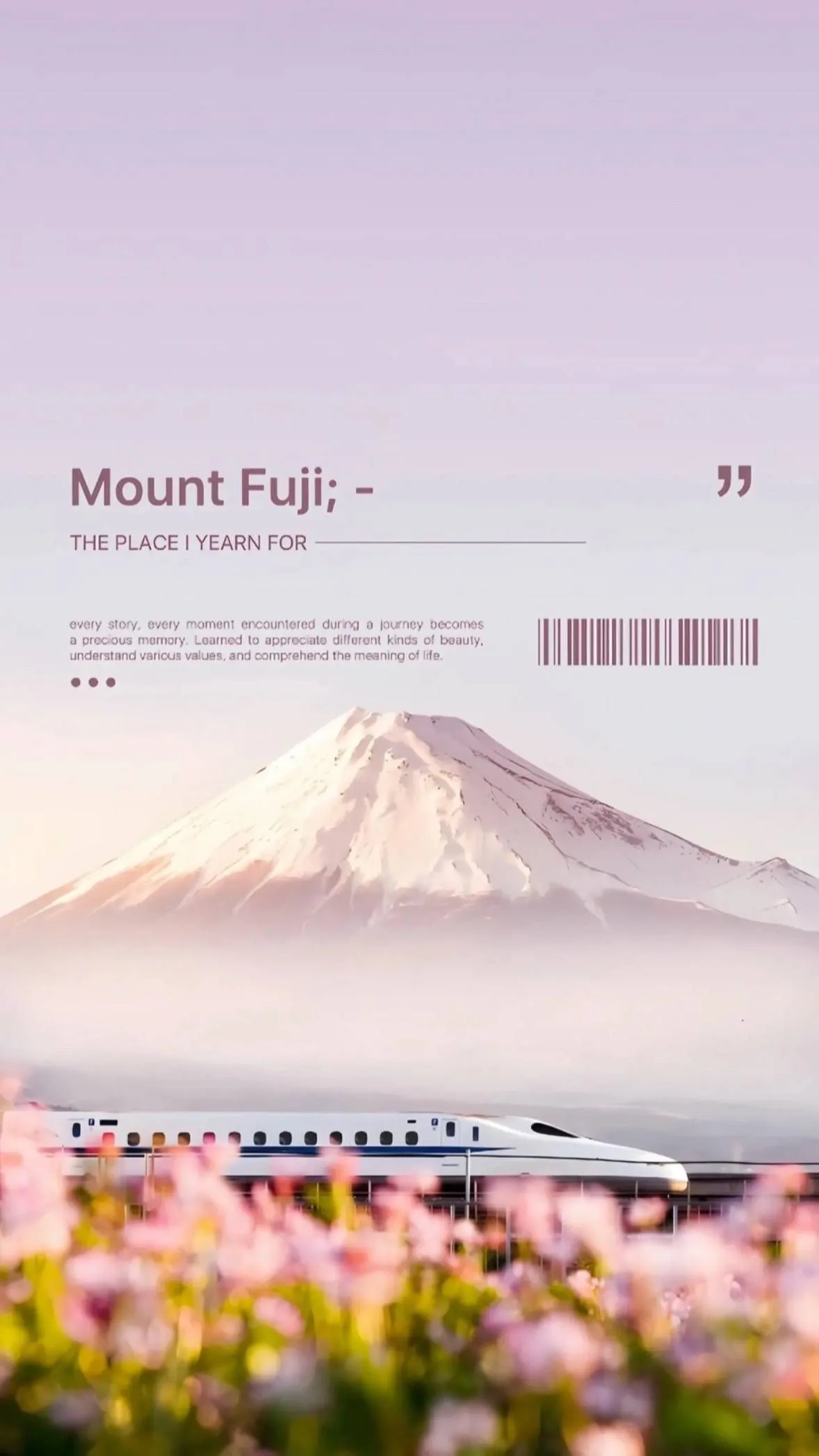 Mount Fuji Journey Poster template preview