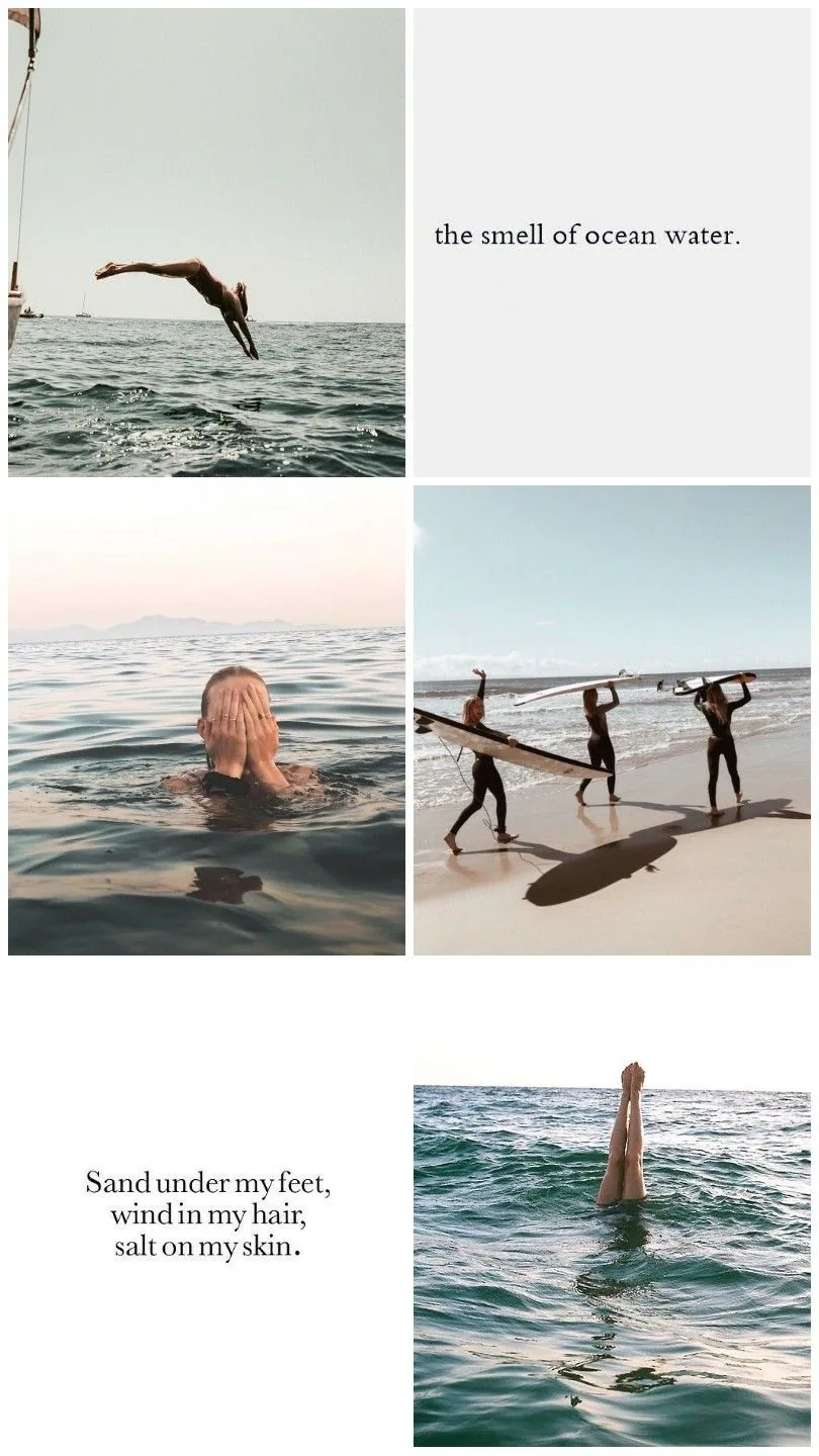 Ocean Diary Grid template preview