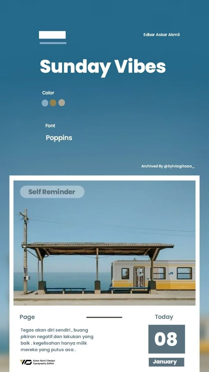 Sunday Vibes Minimalist Card template preview
