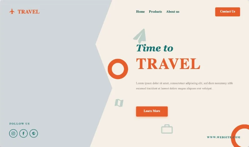 Time to Travel template preview